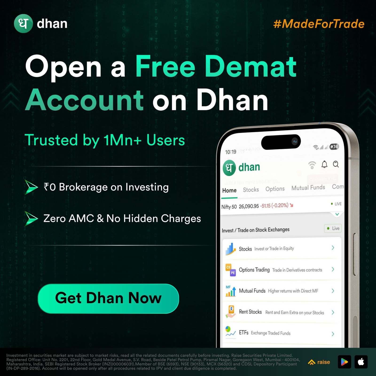 open free dhan account