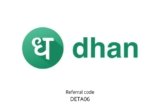 Dhan referral code: DETA06